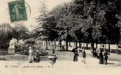 Carte postale ancienne Jardin de la Brèche — Niort (Deux-Sèvres)