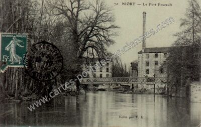 Carte postale ancienne Le Fort Foucault — Niort (Deux-Sèvres)