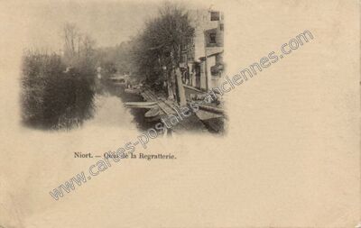 Carte postale ancienne Quai de la Regratterie — Niort (Deux-Sèvres)