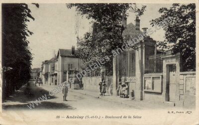 Carte postale ancienne Boulevard de la Seine — Andrésy (Yvelines)