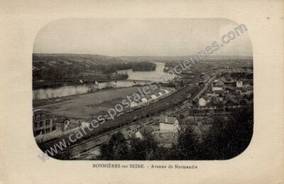 Carte postale ancienne Avenue de Normandie — Bonnières-sur-Seine (Yvelines)