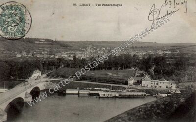 Carte postale ancienne Vue Panoramique — Limay (Yvelines)