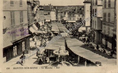 Carte postale ancienne Mantes sur Seine — Mantes-la-Jolie (Yvelines)