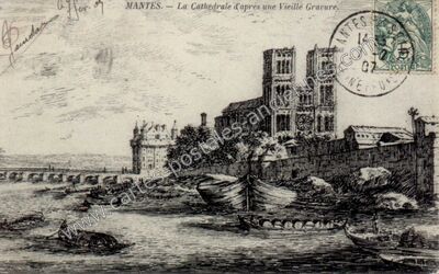 Carte postale ancienne Mantes — Mantes-la-Jolie (Yvelines)