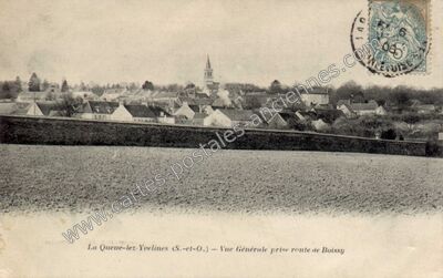 Carte postale ancienne Vue Générale prise route de Boissy — La Queue-les-Yvelines (Yvelines)