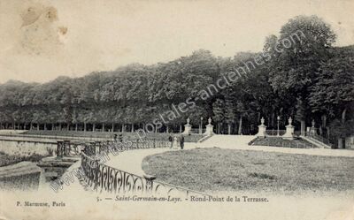 Carte postale ancienne Rond-Point de la Terrasse — Saint-Germain-en-Laye (Yvelines)