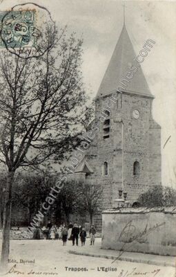Carte postale ancienne L'Eglise — Trappes (Yvelines)