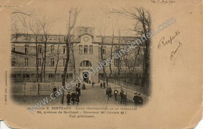 Carte postale ancienne Institution E. Bertrand - École professionnelle — Versailles (Yvelines)