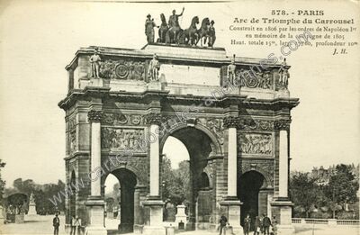 Carte postale ancienne Arc de Triomphe du Carrousel — Paris 1e (Paris)