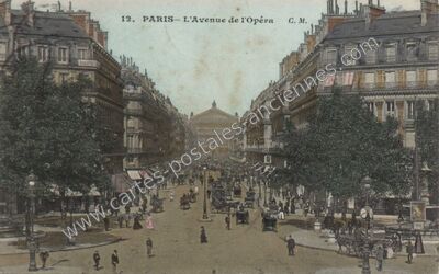 Carte postale ancienne Avenue de l'Opera — Paris 1e (Paris)
