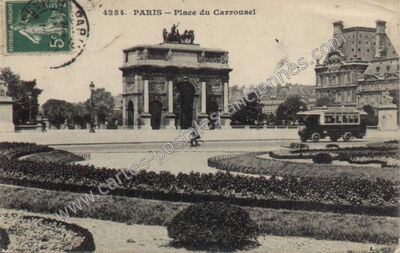 Carte postale ancienne Place du Carrousel — Paris 1e (Paris)