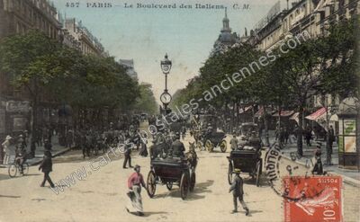 Carte postale ancienne Boulevard des Italiens — Paris 2e (Paris)