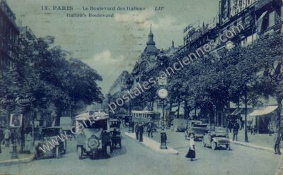 Carte postale ancienne Boulevard des Italiens — Paris 2e (Paris)