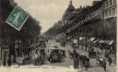 Carte postale ancienne Boulevard des Italiens — Paris 2e (Paris)