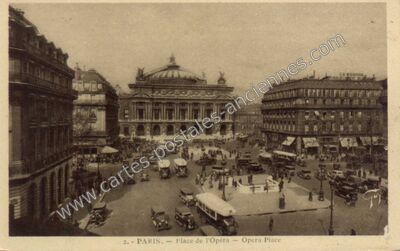 Carte postale ancienne Place de l'Opera — Paris 9e (Paris)