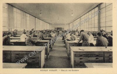 Carte postale ancienne Ecole Violet — Paris 15e (Paris)