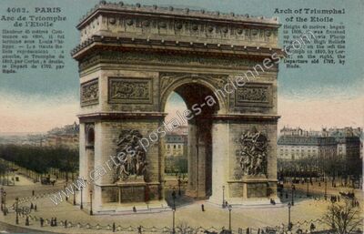 Carte postale ancienne Arc de Triomphe de l'Etoile — Paris 16e (Paris)
