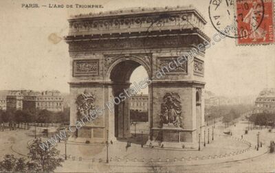 Carte postale ancienne Arc de Triomphe de l'Etoile — Paris 16e (Paris)