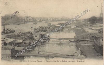 Carte postale ancienne La Seine — Paris 16e (Paris)