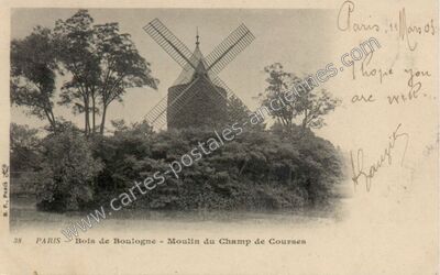 Carte postale ancienne Moulin du Champ de Courses — Paris 16e (Paris)