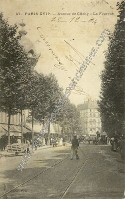 Carte postale ancienne Avenue de Clichy — Paris 17e (Paris)