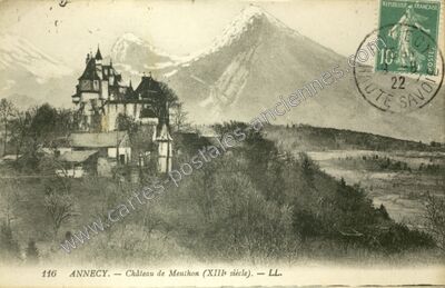 Carte postale ancienne Château de Menthon (XIIIe siècle) — Annecy (Haute-Savoie)