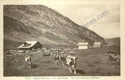 Carte postale ancienne Col des Aravis — La Clusaz (Haute-Savoie)