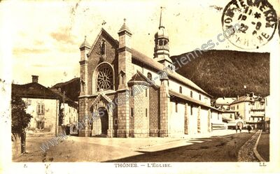 Carte postale ancienne L'Église — Thônes (Haute-Savoie)