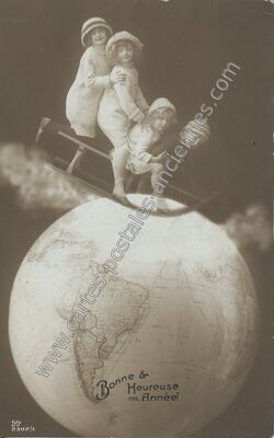 Carte postale ancienne Bonne & Heureuse Année! — Bonne et Heureuse An — Fantaisie