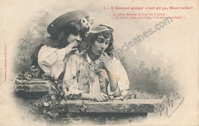 Carte postale ancienne L'Amour quéqu' c'est qu'ça, Mam'zelle? — L'Amour — Fantaisie
