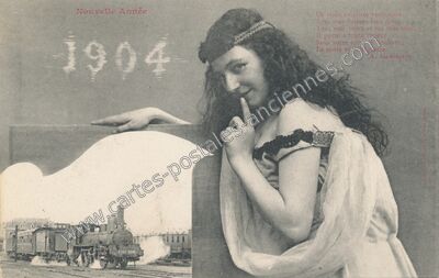 Carte postale ancienne Nouvelle Annee — Nouvelle Annee — Fantaisie