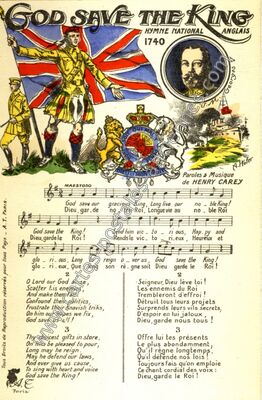 Carte postale ancienne God Save The King — God Save The King — Musique