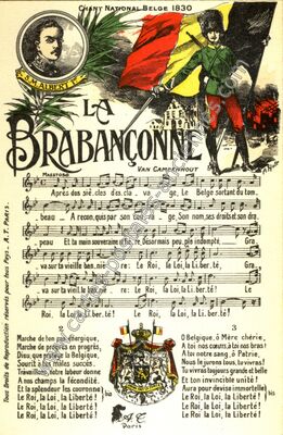 Carte postale ancienne La Brabanconne — La Brabanconne — Musique