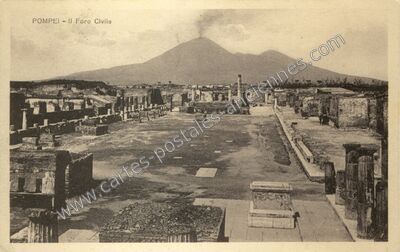 Carte postale ancienne Il Foro Civile — Pompei — Italie