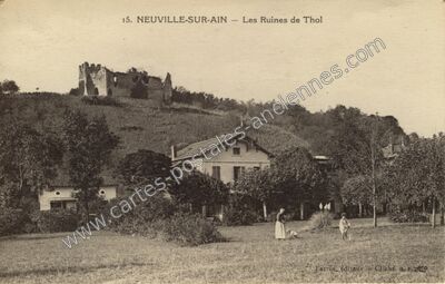 Carte postale ancienne Les Ruines de Thol — Neuville-sur-Ain (Ain)