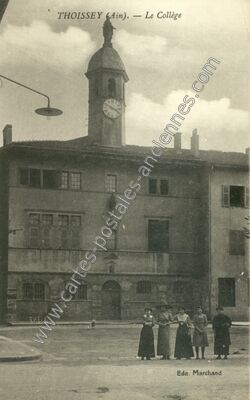 Carte postale ancienne Le Collège — Thoissey (Ain)