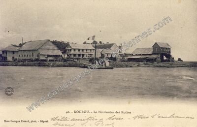 Carte postale ancienne Kourou — Cayenne (Guyane)