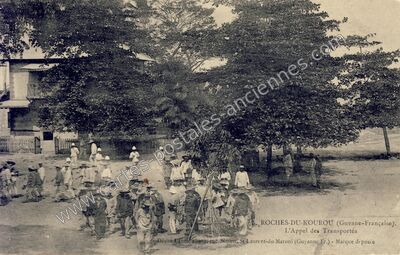 Carte postale ancienne Roches du Kourou — Cayenne (Guyane)