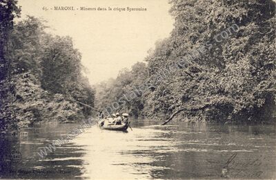 Carte postale ancienne Maroni — Cayenne (Guyane)
