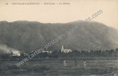 Carte postale ancienne La Mission — St Louis (Nouvelle-Calédonie)