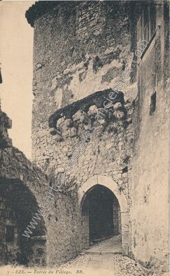 Carte postale ancienne Entrée du Village — Èze (Alpes-Maritimes)