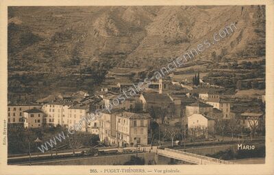Carte postale ancienne Vue générale — Puget-Théniers (Alpes-Maritimes)