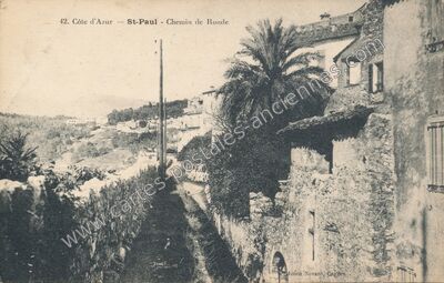 Carte postale ancienne Chemin de Ronde — Saint Paul (Alpes-Maritimes)