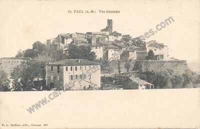 Carte postale ancienne Vue Générale — Saint Paul (Alpes-Maritimes)