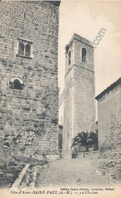 Carte postale ancienne Le Clocher — Saint Paul (Alpes-Maritimes)