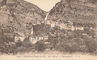 Carte postale ancienne Vue générale — Touët-sur-Var (Alpes-Maritimes)