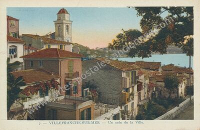 Carte postale ancienne Un coin de la Ville — Villefranche-sur-Mer (Alpes-Maritimes)
