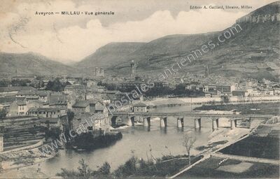 Carte postale ancienne Vue générale — Millau (Aveyron)