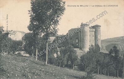 Carte postale ancienne Chateau de Lugagnac — Rivière-sur-Tarn (Aveyron)