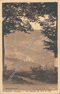 Carte postale ancienne St Cernin — Saint-Sernin-sur-Rance (Aveyron)